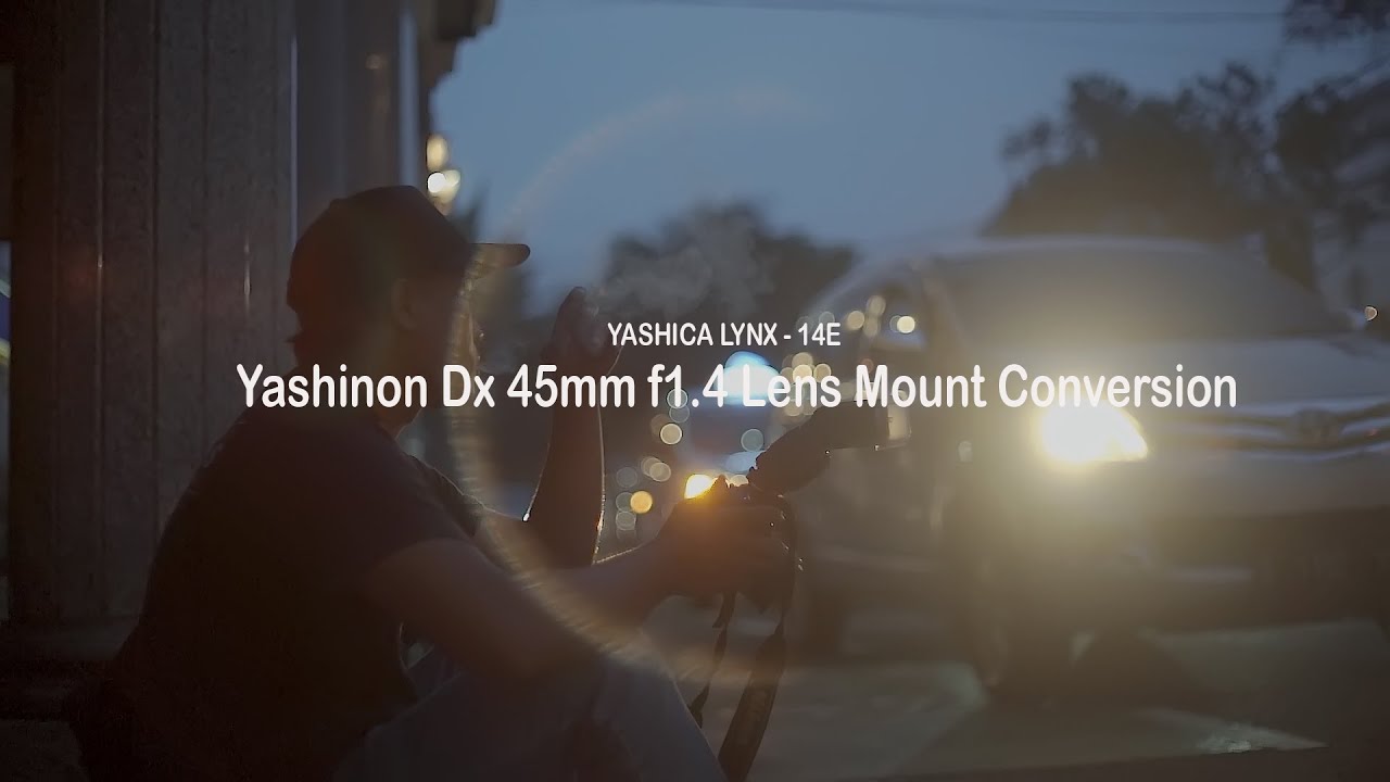OPREK LENSA JADUL RING FLARE YASHINON DX 45MM F1.4 KE SONY E MOUNT