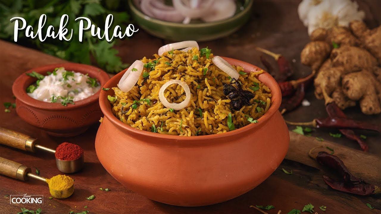 Palak Pulao |  Lunch Box Recipes | Rice Recipes | Pulao Recipes