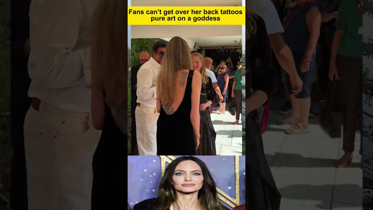 Angelina Jolie’s Back Tattoos Stole the Red Carpet