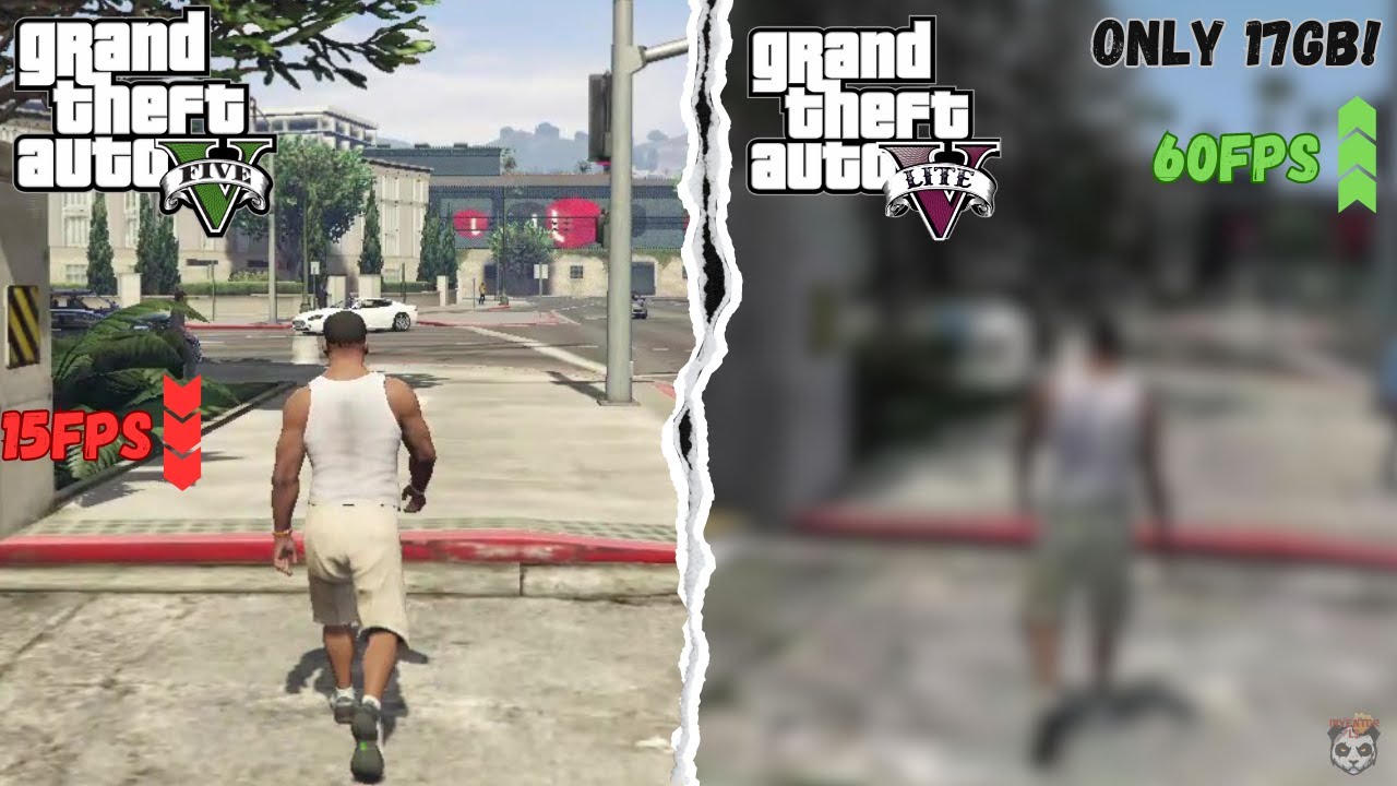 GTA 5 LITE vs GTA 5 ORIGINAL- Graphics & Performance Comparison with FPS Meter (FOR LOW END PC🔥)