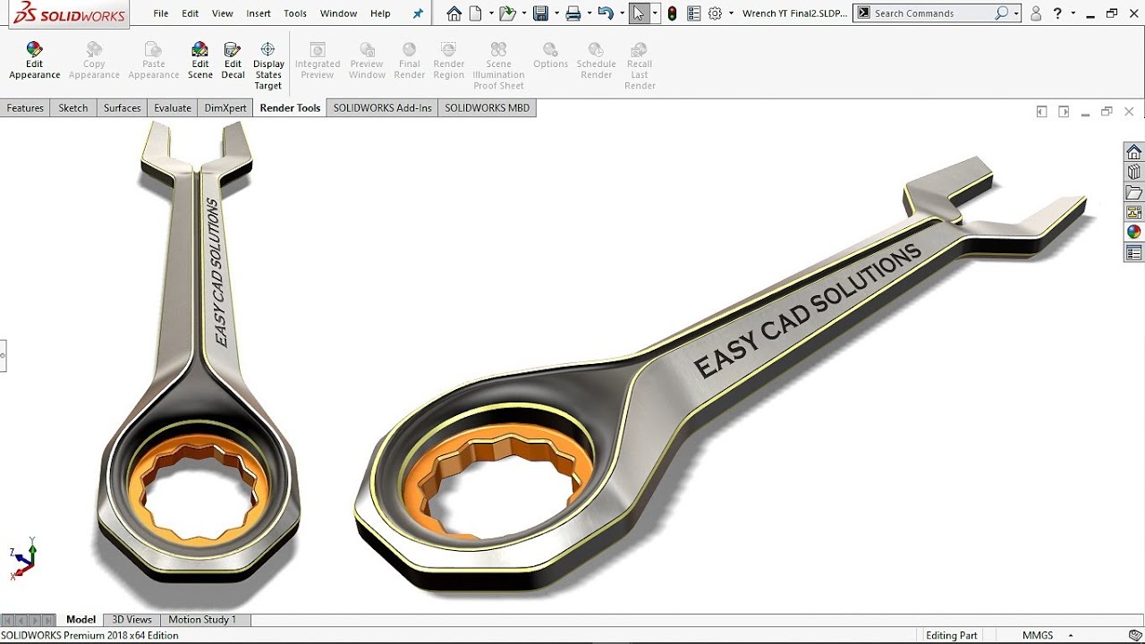 Master SolidWorks Surfacing to Redesign a Wrench Tool Effectively - Elevate Your CAD Skills Today!