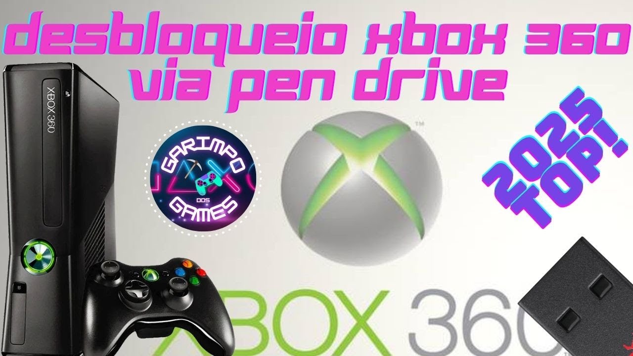 Como destravar QUALQUER Xbox 360 em 2025! 🔓 (Passo a Passo com Pen Drive) Garimpo dos GAMES