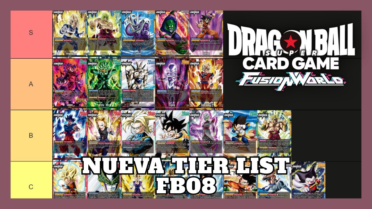 🐉 NEW FB08 TIER LIST | Qué DECKS son META en DRAGON BALL SUPER CARD GAME FUSION WORLD