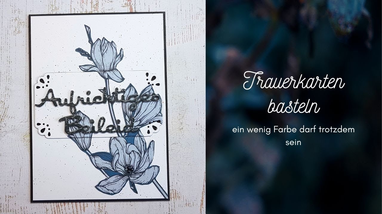 Trauerkarte basteln mit Action Papier I Washi Tape, Slimline Stanzen und Papier von Action