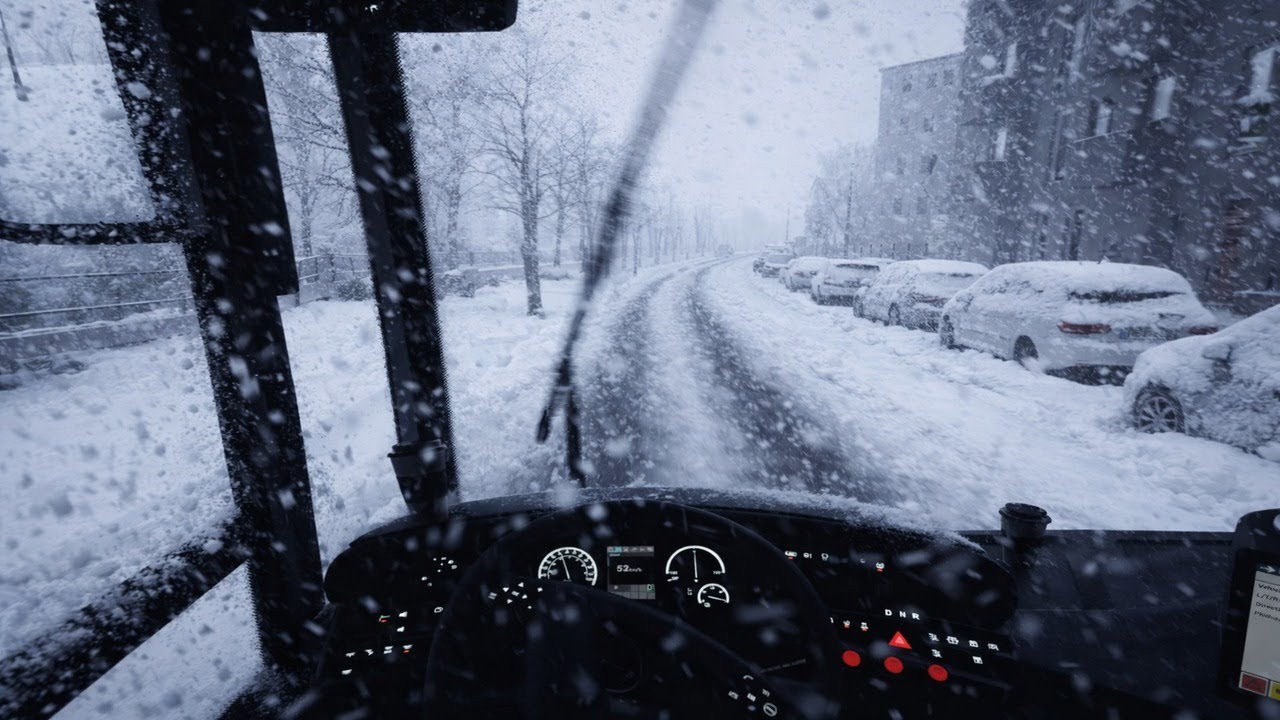 Snow STORM Bus Driving in BERLIN! |The Bus| - Engine 5.6 Ultra Graphics | Logitech G29 Gameplay |