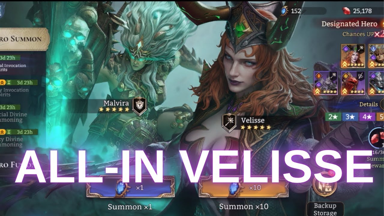  UNFORTUNATE ALL~IN FOR NEW HERO VELISSE #watcherofrealms #velisseezarethevent