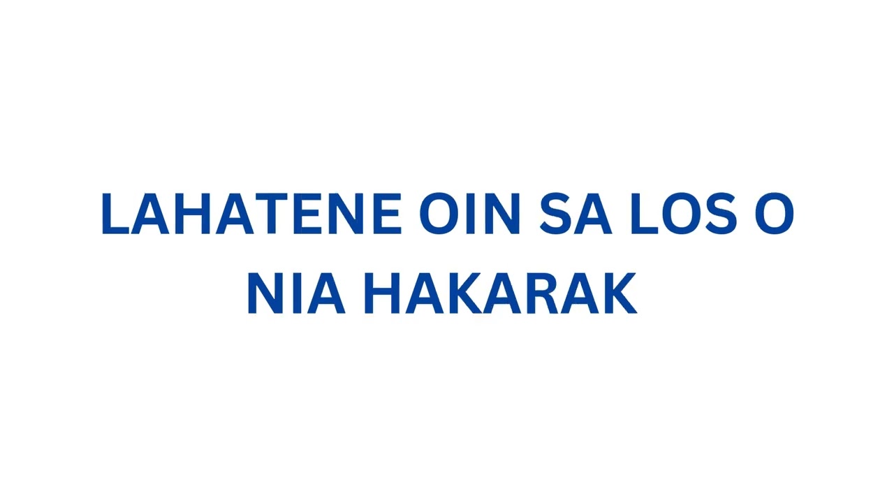 Oin Sa Los O nia Hakarak - OGGY OSMAN ( KARAOKE)