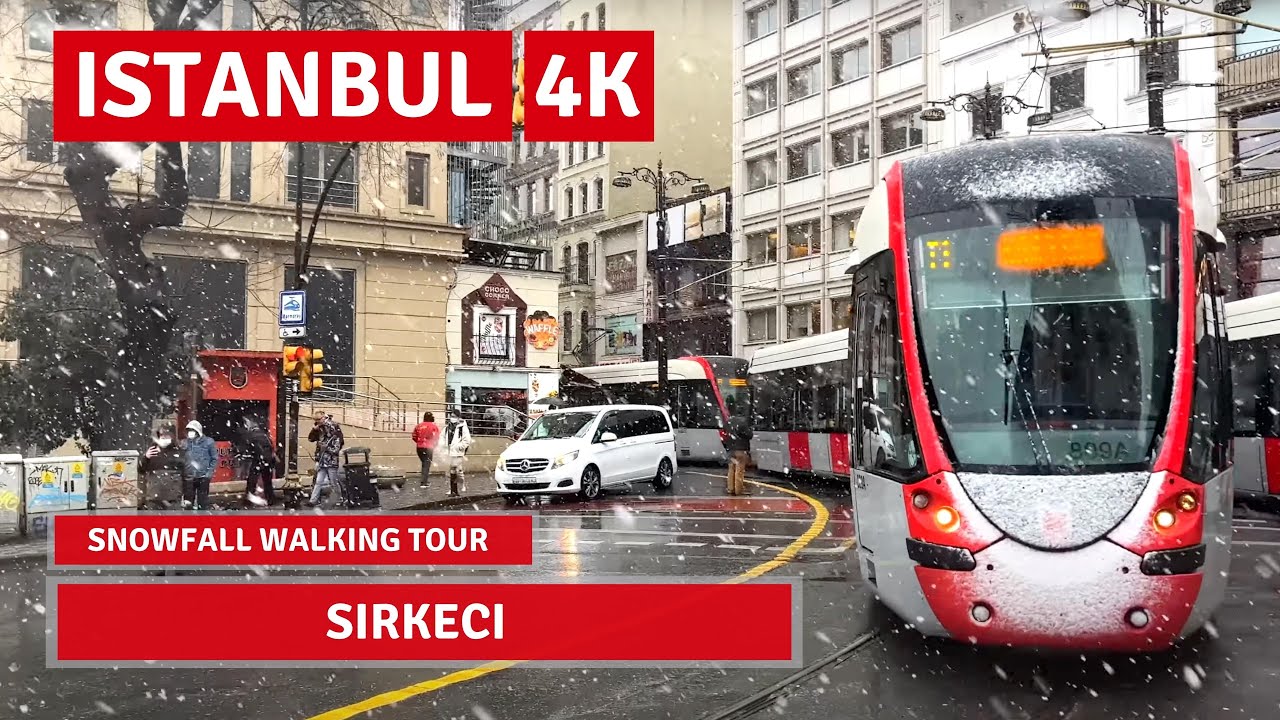Today 10 March Istanbul Snowfall 2022 Walking Tour|4k UHD 60fps