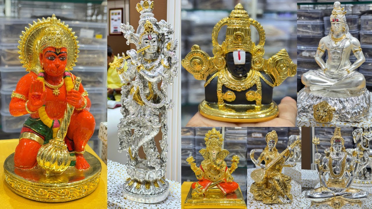 Hindu Gods Statue in German Silver | Idols of Gods and Goddesses