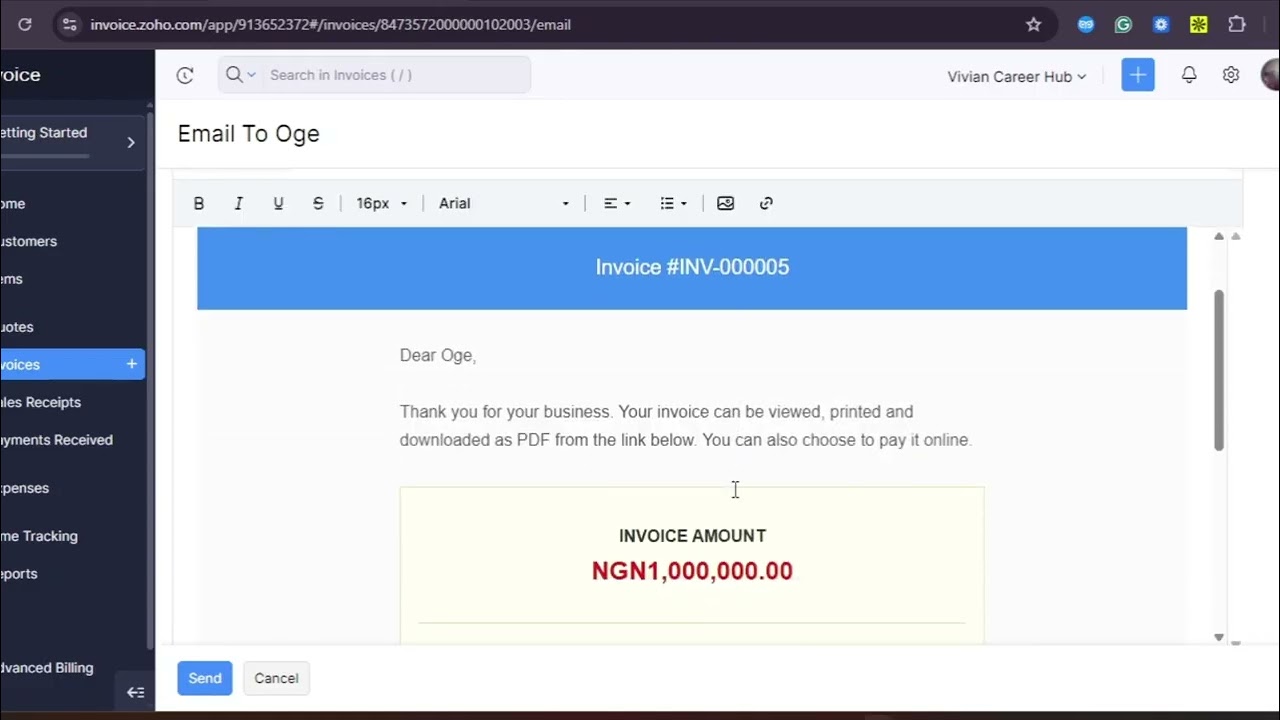 Zoho Invoice 2