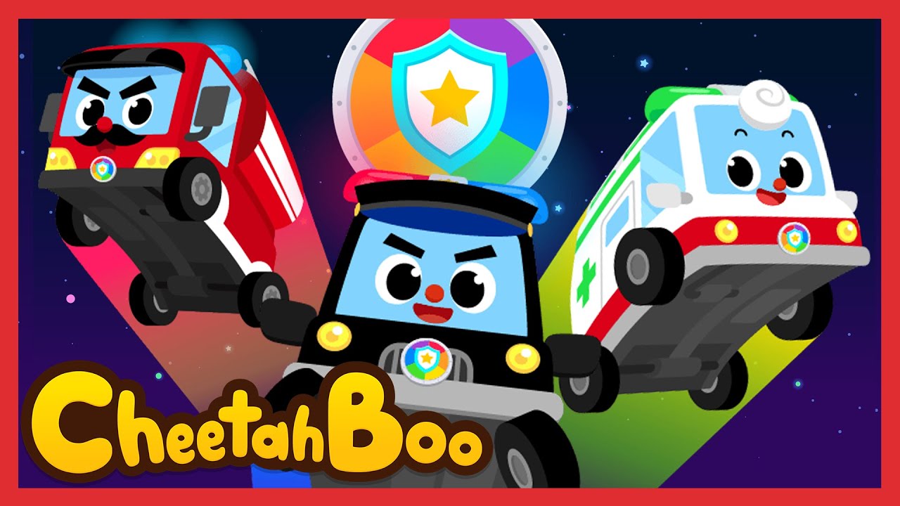 [🎉NEW] We’re the Rainbow Rescue Team! | Police car | Nursery rhymes & Kids Song | #Cheetahboo