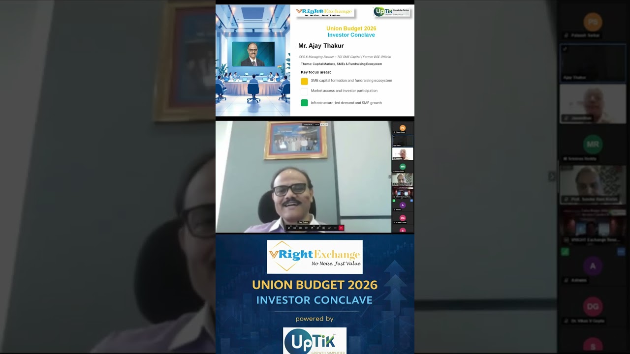 How SMEs Can Access Capital Post-Budget | Ajay Thakur | VRIGHT Exchange Investor Conclave