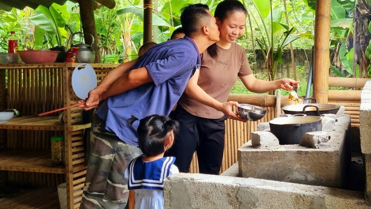 60 days: Hai and An work together - harvest fruit - build - cooking | Ly tieu An