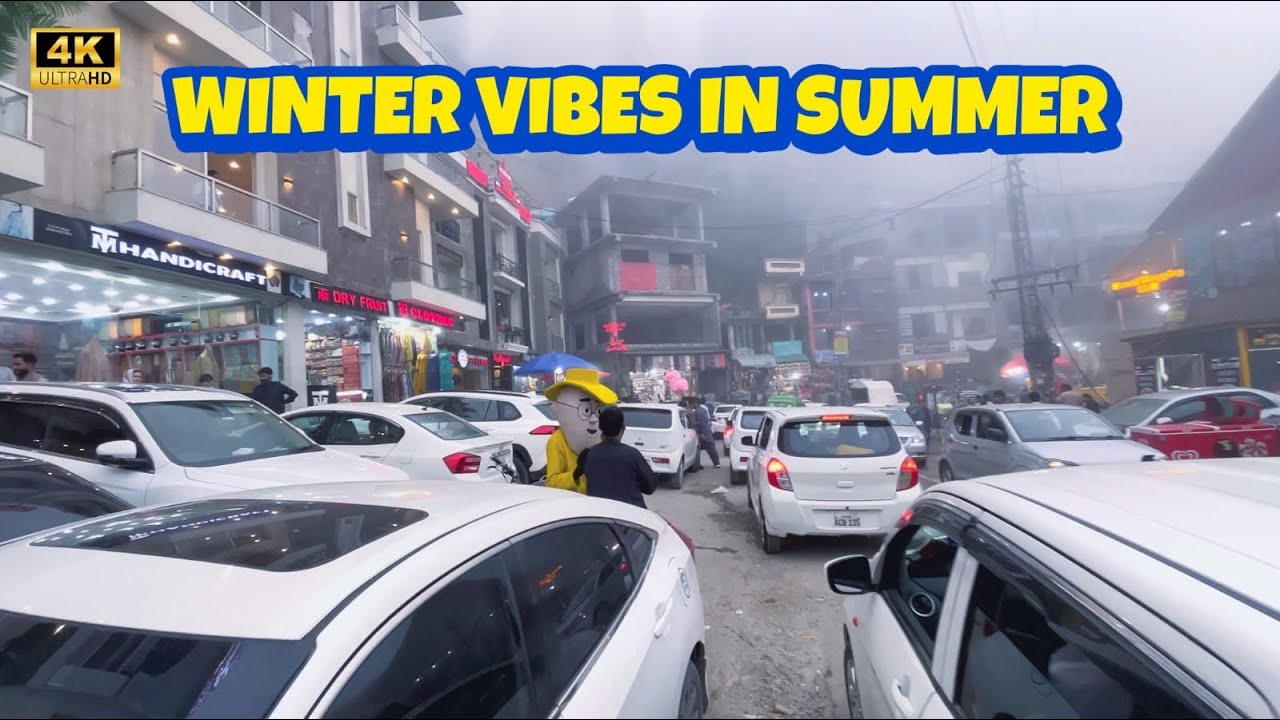 Magical Walk in Nathia Gali | Cloudy Weather, Hill Market & Scenic Views | Galiyat KPK 4K