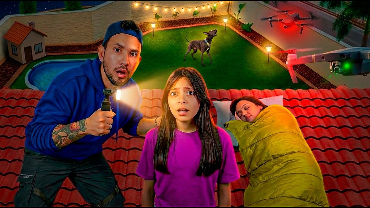 PASAMOS LA NOCHE EN EL TECHO DE LA CASA * Nos Espían* 😨