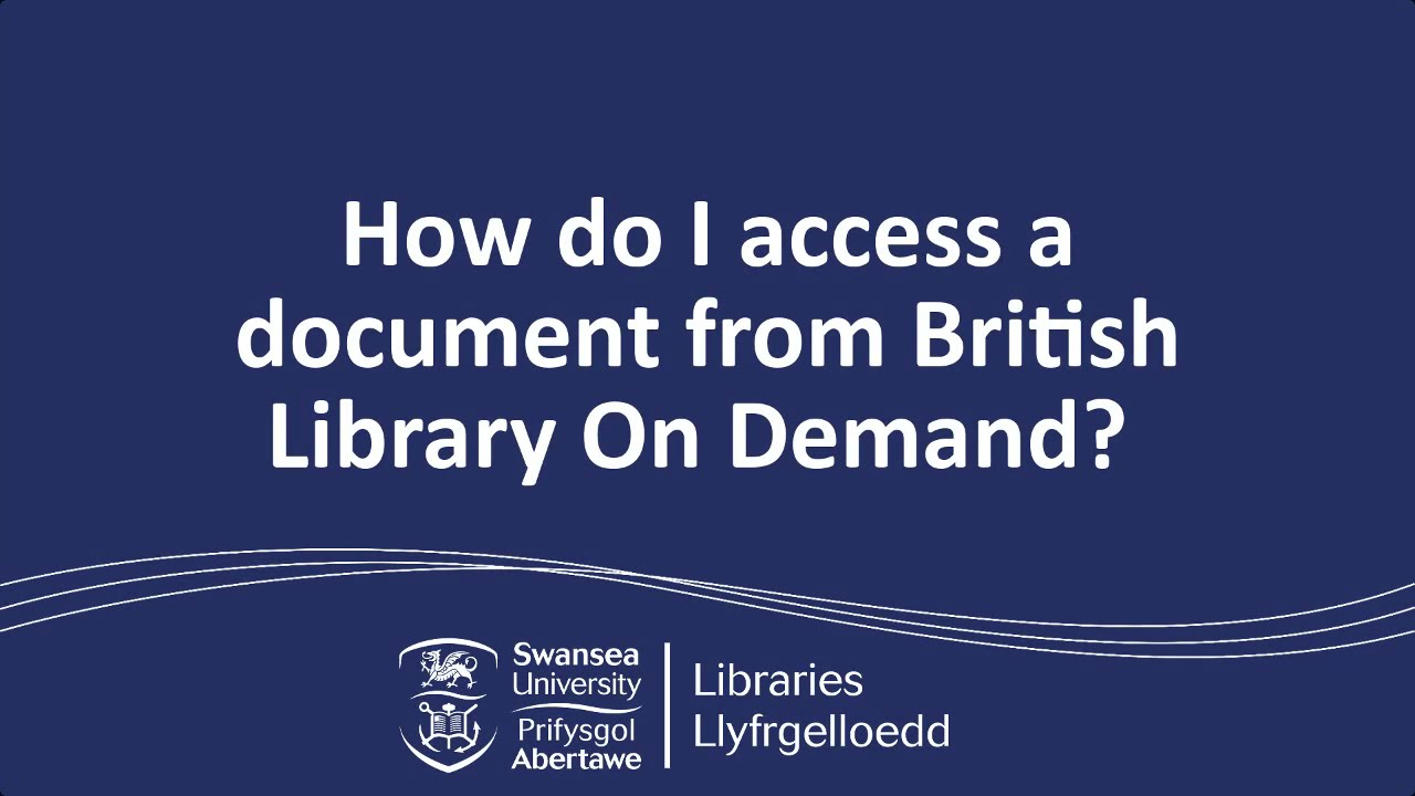 How do I access a document from British Library On Demand?