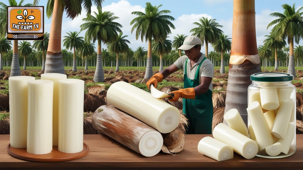 Discover what's INSIDE the BARK of this tree! PALM HEART or PALMITO is the name of this delicacy!