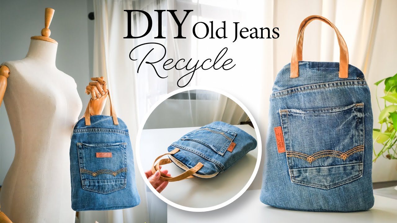 DIY Old Jeans Recycle | Tutorial (174)