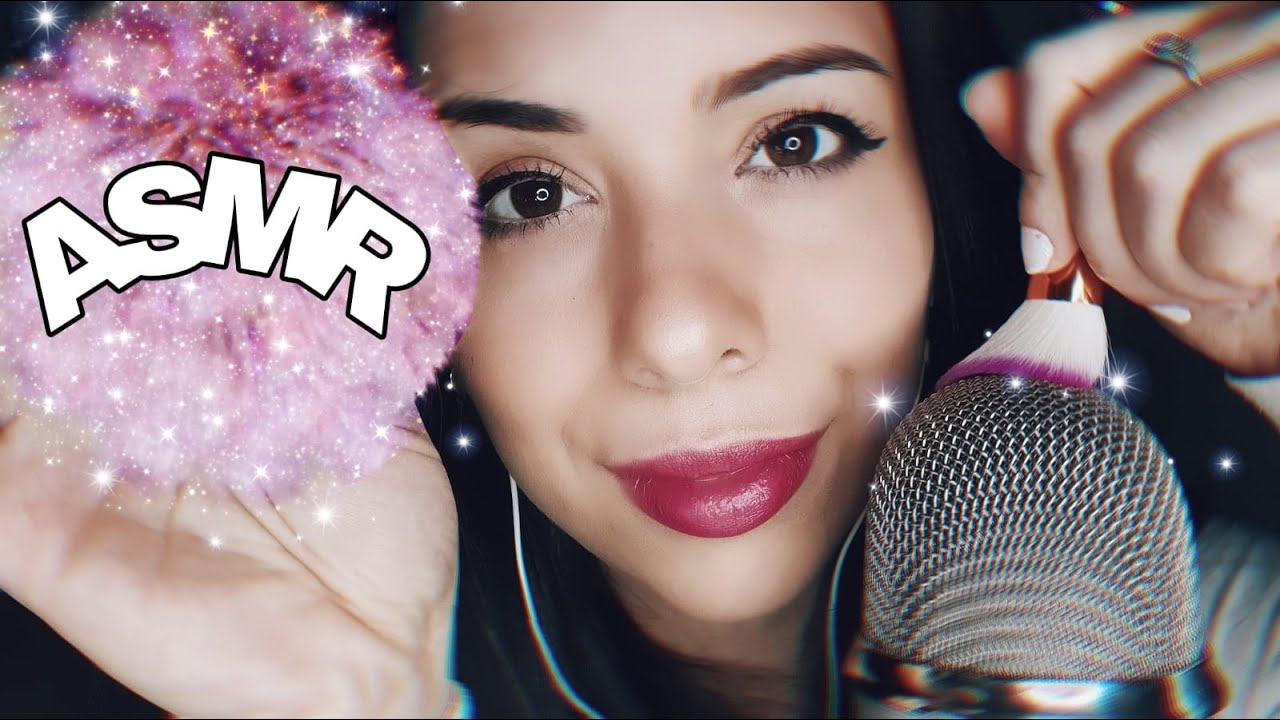 Te fazendo dormir com PINCEL NA TELA e no MICROFONE | Camera & Mic Brushing (ASMR PTBR)