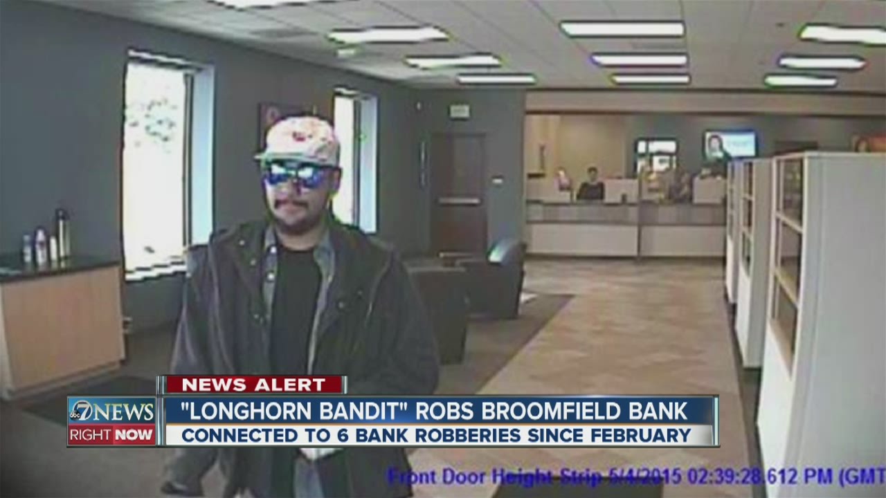 Longhorn Bandit strikes again: Suspect robs credit union in Broomfield; 9th target, FBI says