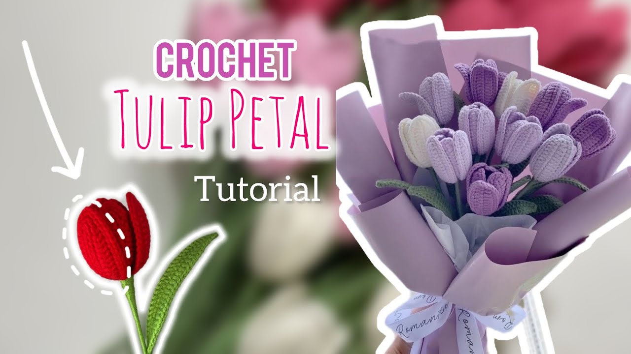 Crochet Tulip Petal Tutorial 🌷/ Beginner Freindly 👆🏻