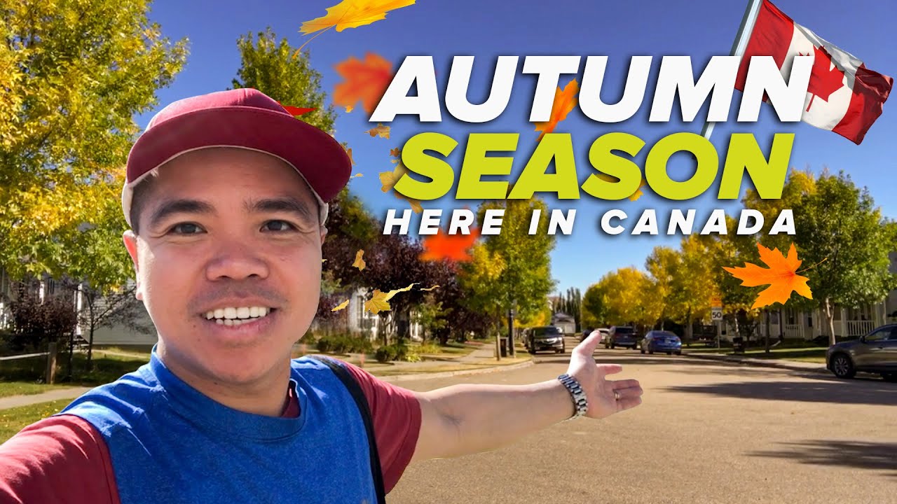 AUTUMN SEASON IS FINALLY HERE IN CANADA - QUICK WALK IN THE NEIGHBORHOOD