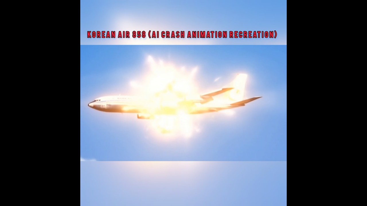 KAL Flight 858 (AI Crash Animation Recreation) #ai #aviation #koreanair #animation