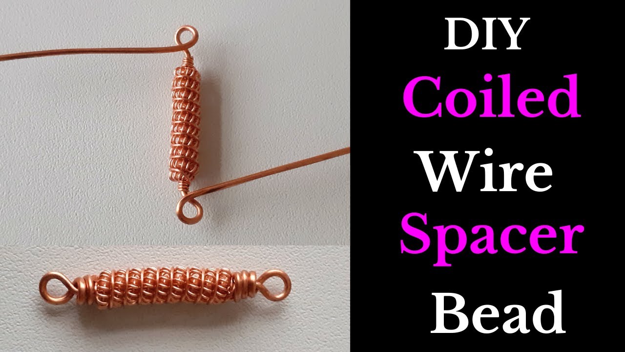 DIY Wire Coiled Wrapped Connector  Spacer Bead | Wire Tubular Bead | How to Make Wire Beads