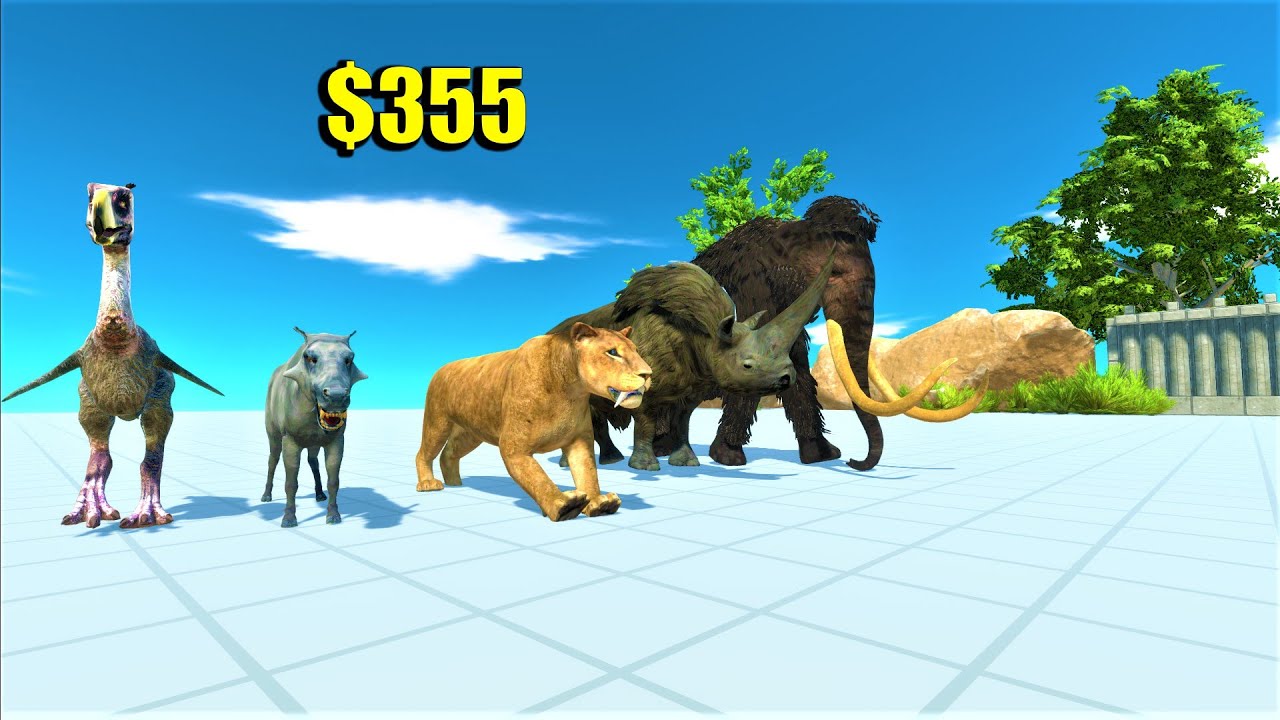 Prehistoric mammals vs random team  same price Animal Revolt Battle Simulator