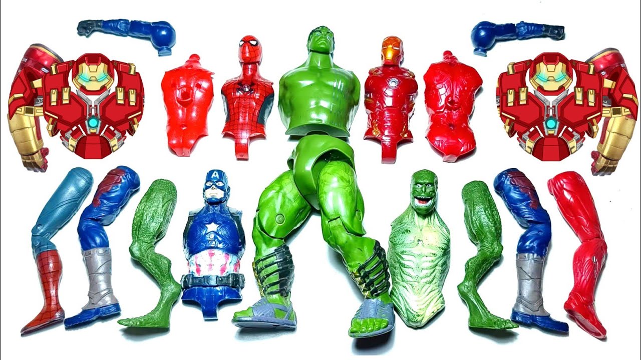 AVENGERS TOYS MARVEL'S, SPIDERMAN VS HULK VS CAPTAIN AMERICA VS LIZARD VS IRONMAN