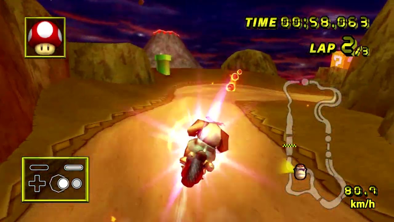 【MKW WR】 Grumble Volcano (Shortcut) - 1:33.060 - Connor