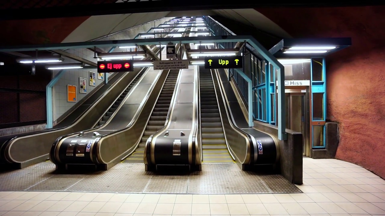 Sweden, Stockholm, Sundbyberg Centrum subway station, SMW inclined elevator