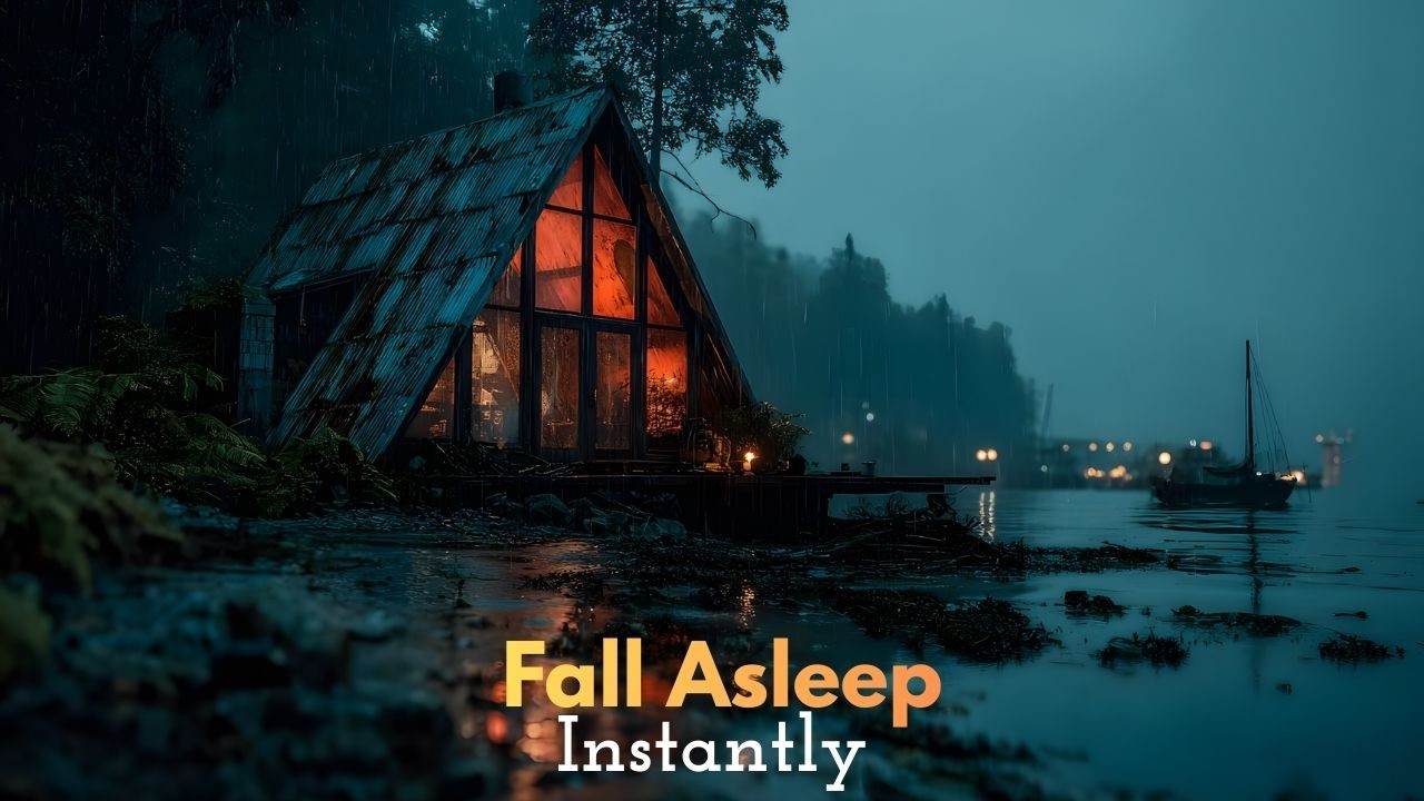 Heavy Rain at the Glass Cabin – Lakeside Thunder (432Hz Healing Guitar)
