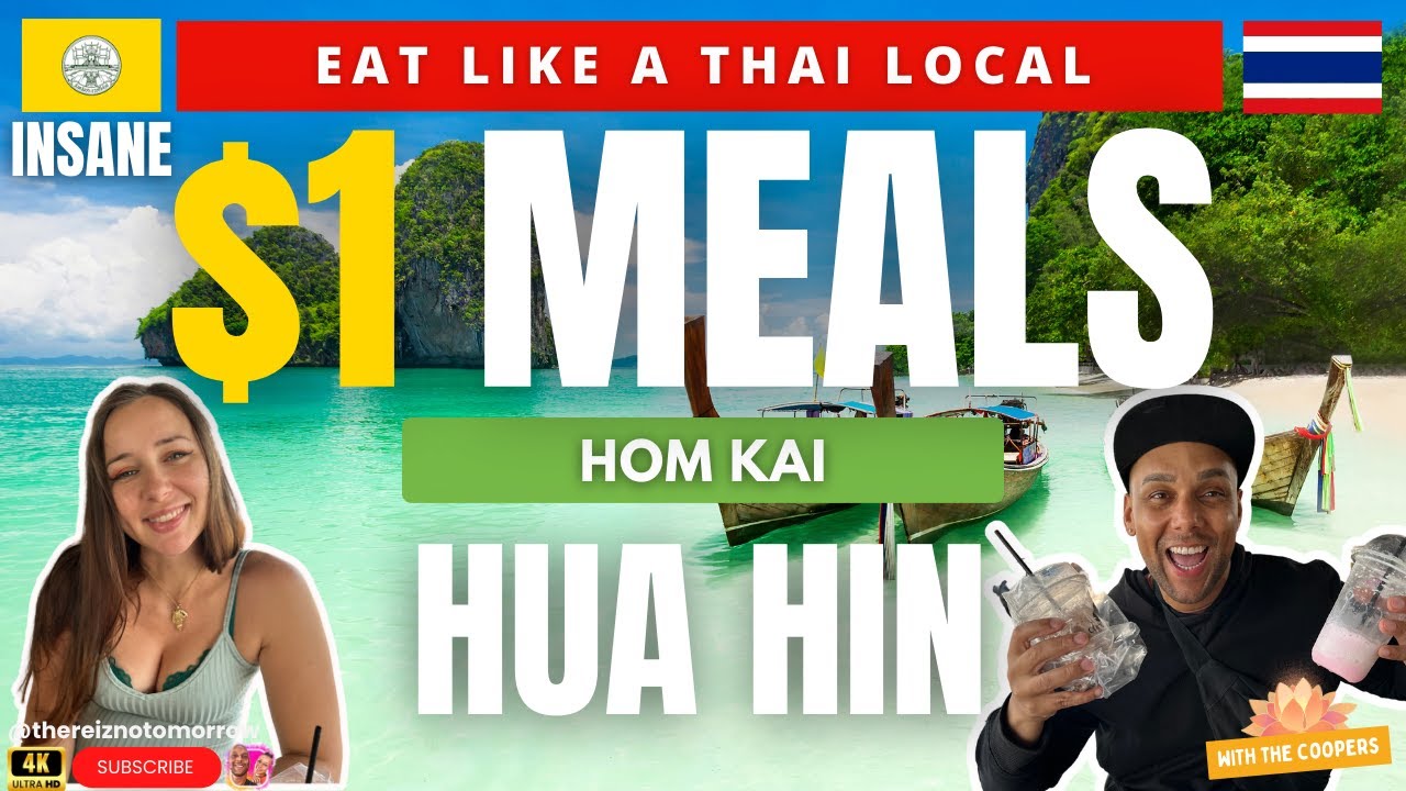 🇹🇭 $1.20 BREAKFAST IN HUA HIN | EAT CHEAP IN THAILAND | 4K VLOG (2024)