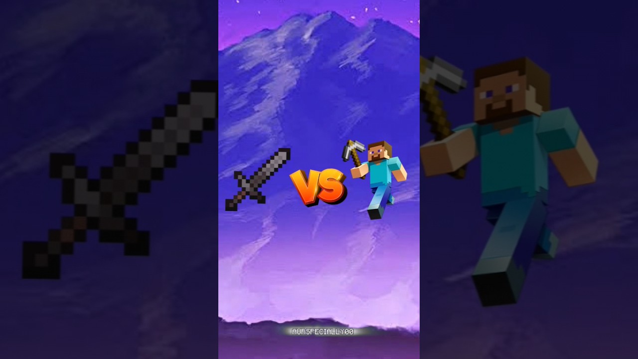netherite sword vs Steve in minecreft🤨🤨#minecraft #edit #herobrine