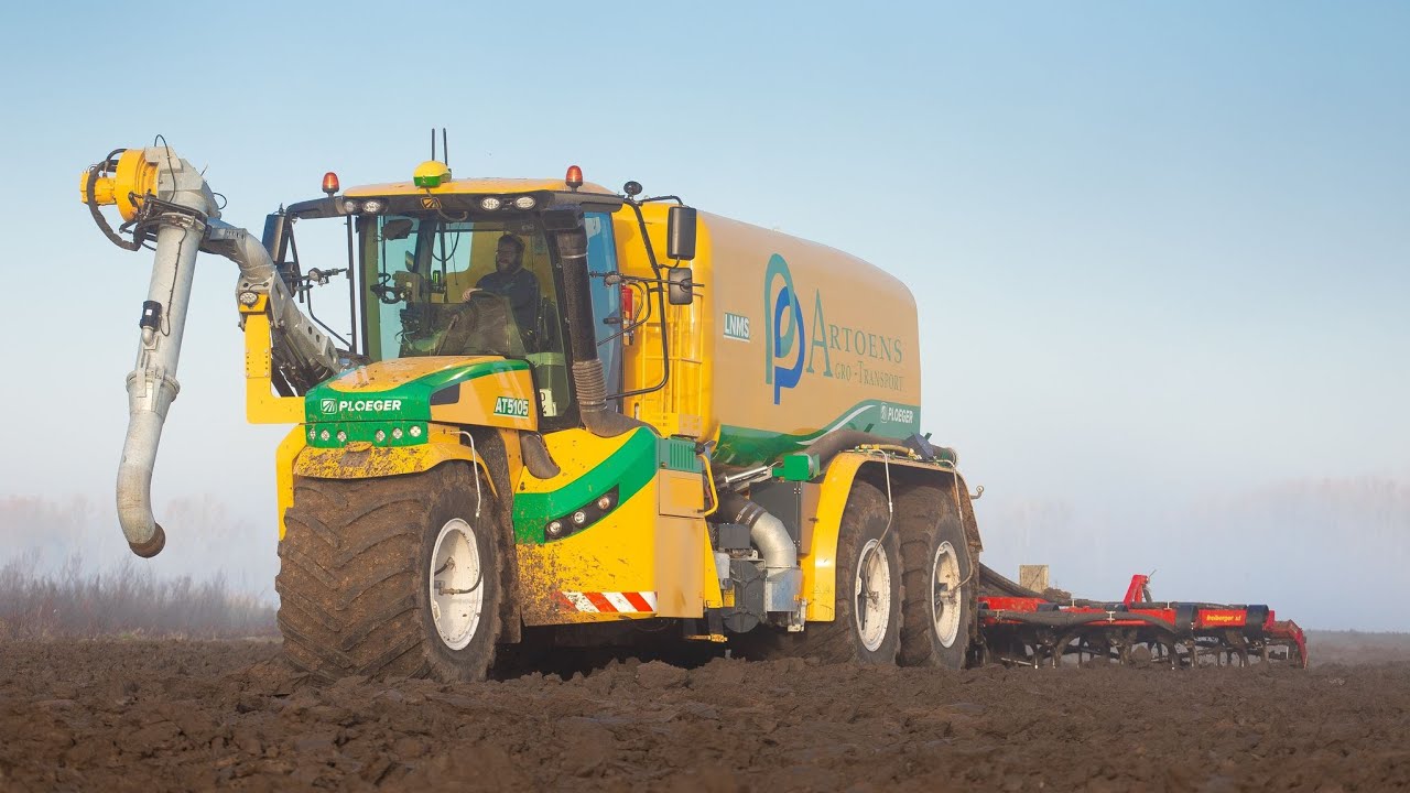 Mest injecteren nabij het water | Ploeger AT5105 | Partoens BV | Mest 2021