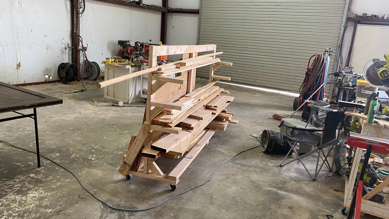 EASY LUMBER RACK DIY! LESS THAN $80 FREE PLANS 