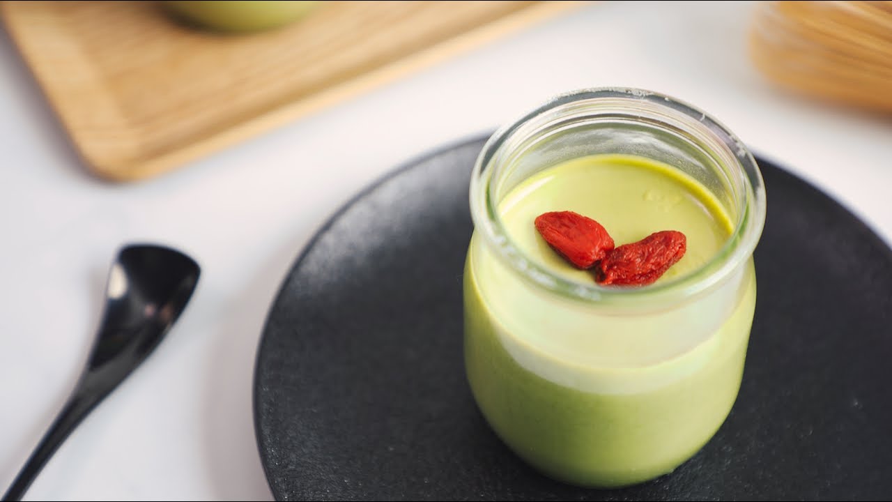 簡易抹茶布丁食譜 | Matcha Green Tea Pudding Recipe | Recette de pouding au thé vert matcha