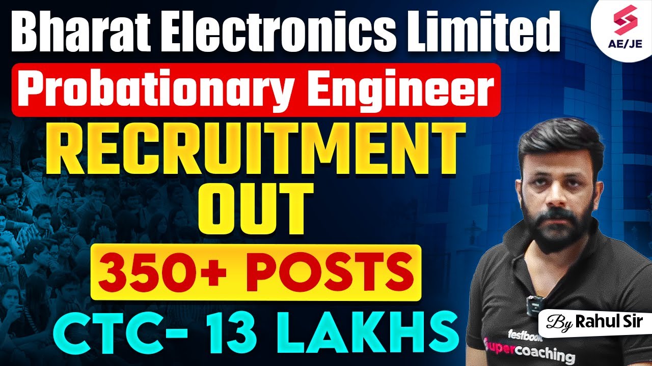 BEL Recruitment 2025 | BEL Probationary Engineer 2025 Recruitment & Form Fill Up | Rahul Sir