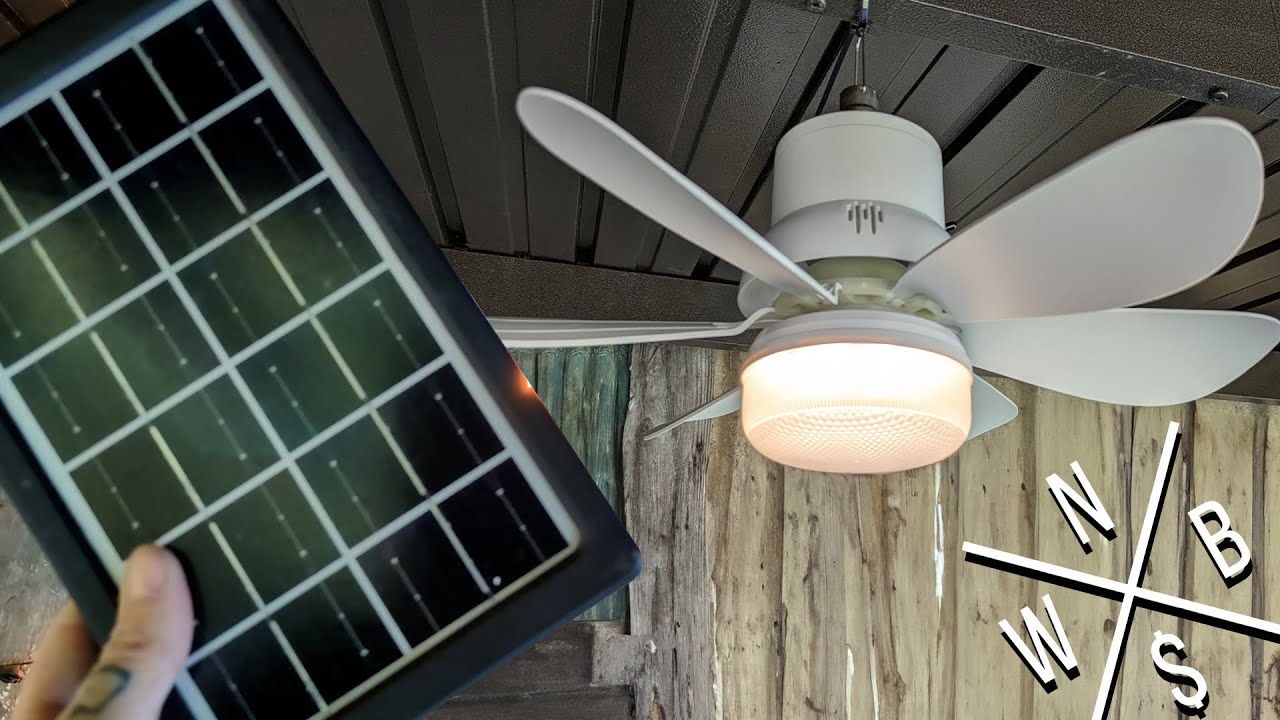 Portable Solar Ceiling Fan w/ Light - Unboxing & Review