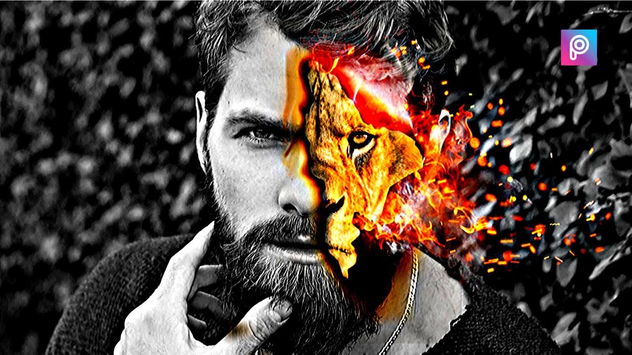 Picsart Tiger concept photo manipulation tutorial - picsart creative photo editing tutorial
