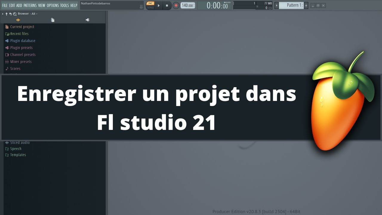 Enregistrer un projet dans Fl studio 21