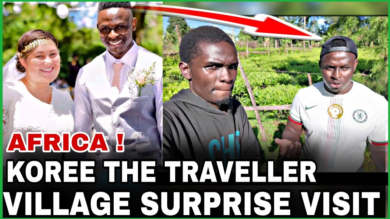 KOREE THE  TRAVELLER  SURPRISE VISIT IN MY AFRICAN VILLAGE | AFRICAN VILLAGE LIFE | BICHANGA FAMILY 