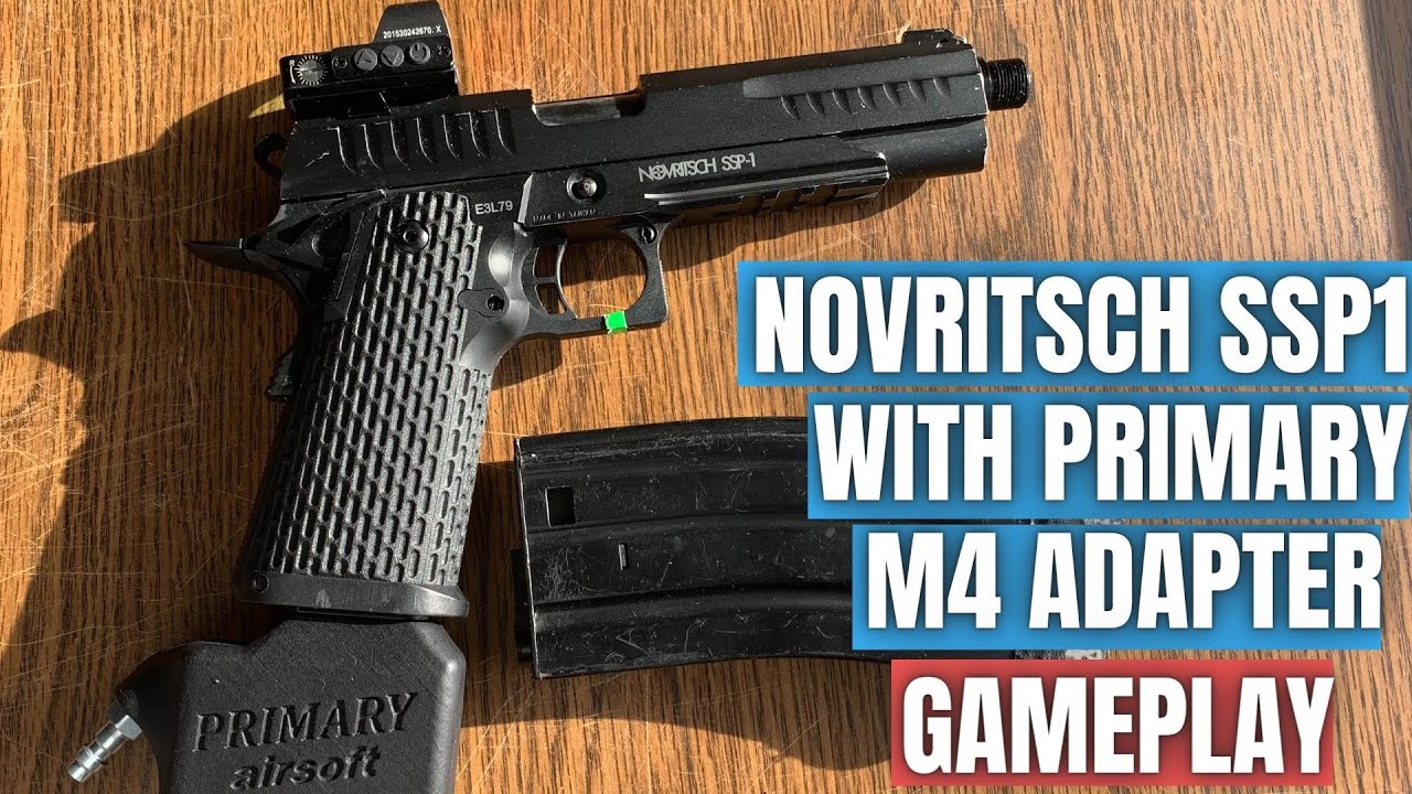 NOVRITSCH SSP1 WITH A PRIMARY M4 ADAPTER - AIRSOFT INDOOR CQB GAMEPLAY