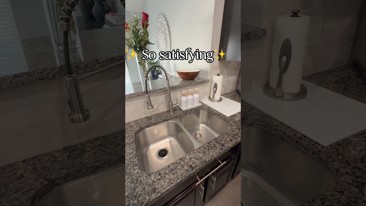 Sunday Sink Reset | Kitchen Cleaning ASMR #asmr #cleaning #shorts