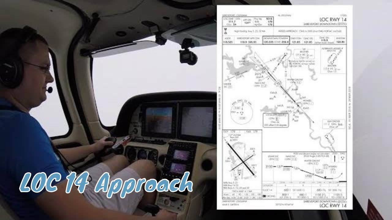 Cirrus SR22 | Localizer 14 Approach Shreveport Downtown