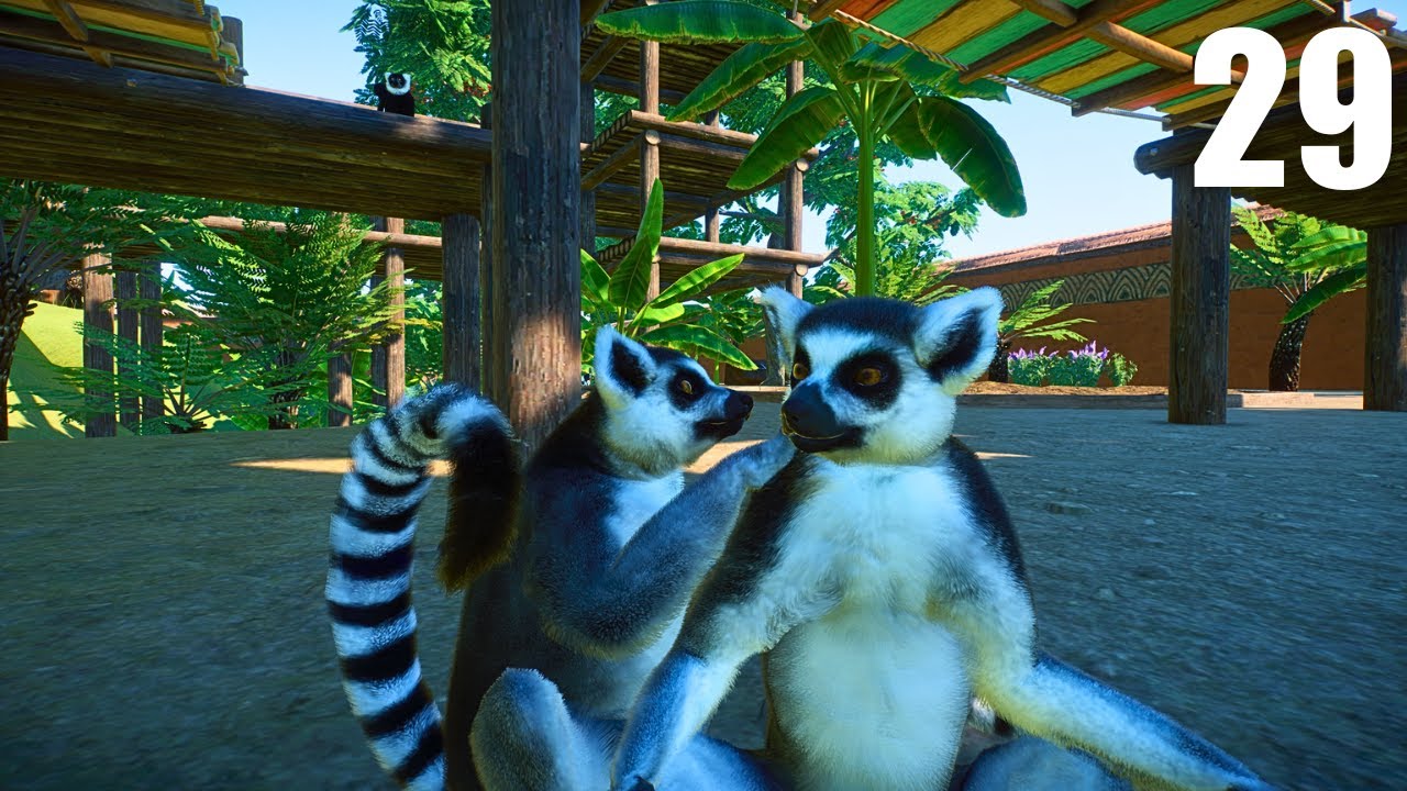 Создание этичной смешанной среды обитания для лемуров в зоопарке Planet Zoo