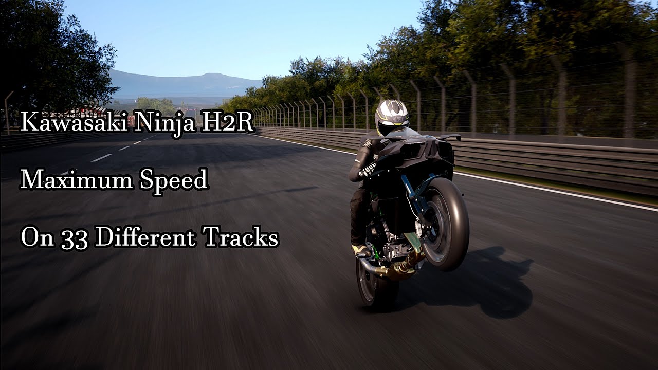 Kawasaki Ninja H2R || Testing Maximum Top Speed On 33 Different Track || 4K 60 FPS || Ride 4 ||