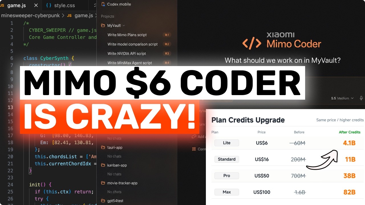 Mimo V2.5 Pro: тариф на 4 млрд токенов за $6 (полный тест). Это РЕАЛЬНО БЕЗУМИЕ!