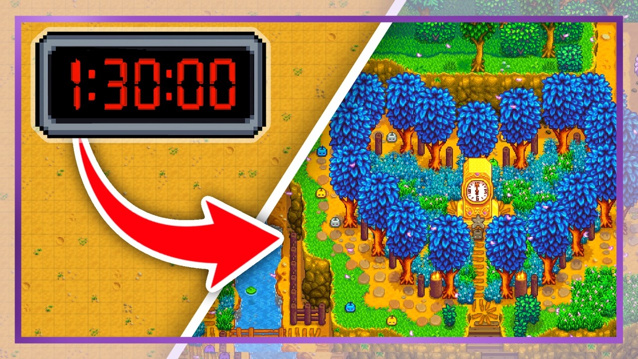Сможем ли мы создать идеальную ферму Stardew за 1,5 ЧАСА?